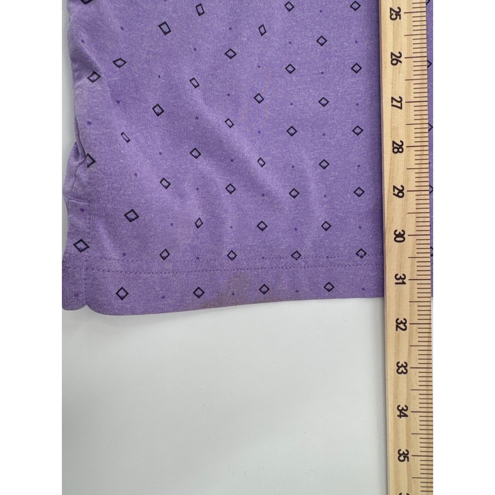 Walter Hagen‎ 11 Majors Mens XL Purple Geometric Diamond Print Golf Polo Shirt - Picture 5 of 7